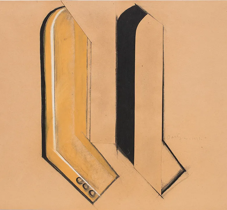 Untitled. 1973. Pastel, charcoal, and pasted paper on paper